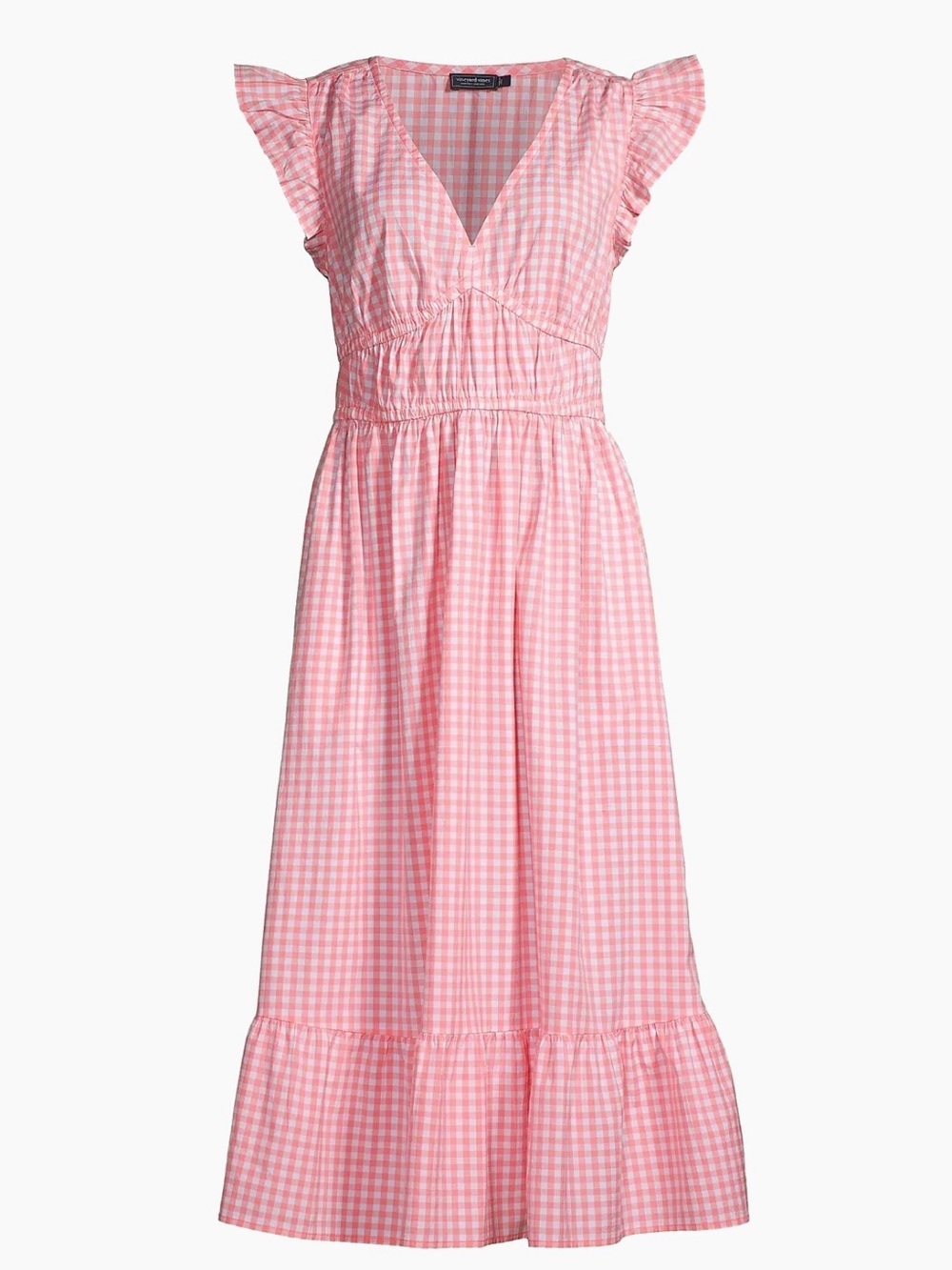 NWOT! Vineyard Vines Palm Poplin Flutter Midi-Dress Sz M